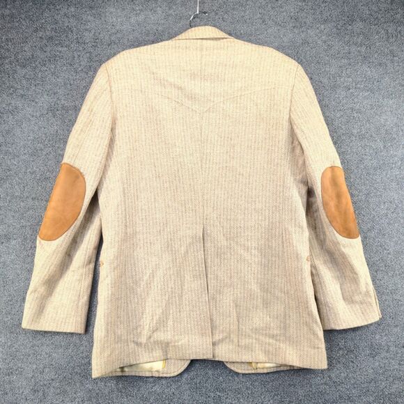 Vintage Kenny Rogers Circle S Blazer Jacket Mens 42L Long Sleeve Brown Wool - Picture 6 of 14